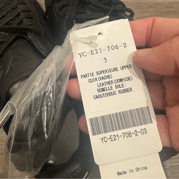 Y’s by Yohji Yamamoto Y3 adidas Wedge Stan Black Leather Sneakers - Picture 11 of 14